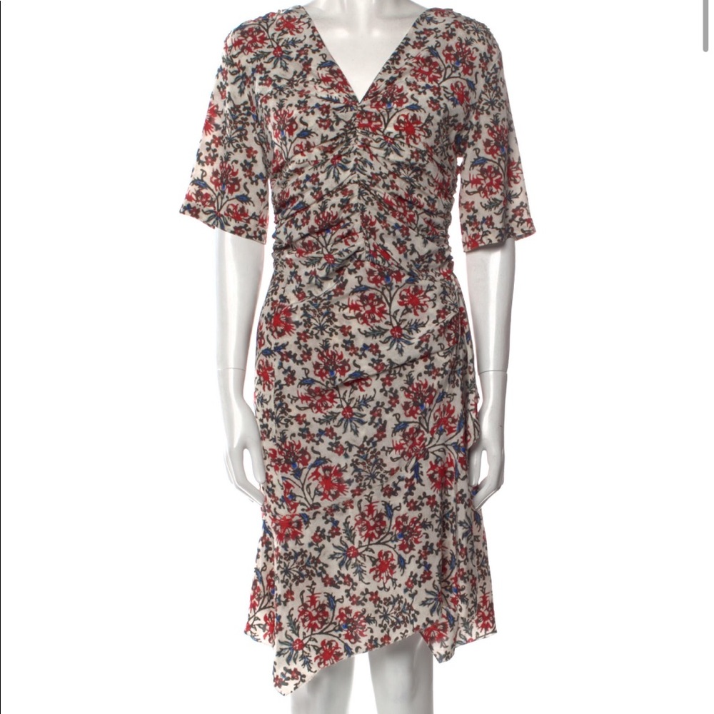 Isabel Marant Silk Knee Length Dress - 36 Fr/ 4 us
